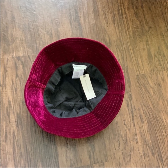 Anthropologie velvet bucket hat in pink main image 7